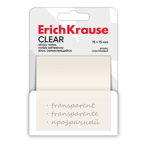 Picture of EK PLASTIC STICKY NOTES CLEAR 75X75MM